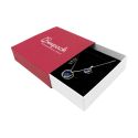 Caja de cartón para collar o conjunto color rojo 116x116x33 mm SL-17-R-B