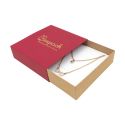 Caja de cartón para collar o conjunto color rojo 116x116x33 mm SL-17-R-K