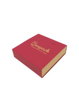 Caja de cartón para collar o conjunto color rojo 116x116x33 mm SL-17-R-K