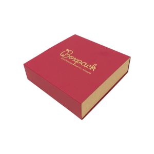 Caja de cartón para collar o conjunto color rojo 116x116x33 mm SL-17-R-K