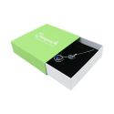 Grüne Schachtel aus Karton für Halsketten oder Schmucksets 116 x 116 x 33 mm SL-17-VE-B