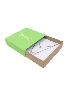 Caja de cartón para collar o conjunto color verde 116x116x33 mm SL-17-VE-K