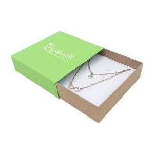 Caja de cartón para collar o conjunto color verde 116x116x33 mm SL-17-VE-K