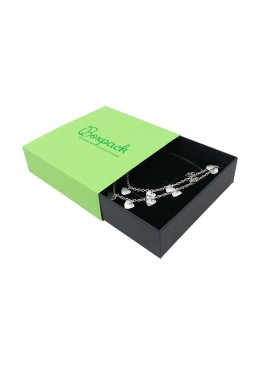 Caja de cartón para collar o conjunto color verde 116x116x33 mm SL-17-VE-N