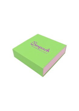 Caja de cartón para collar o conjunto color verde 116x116x33 mm SL-17-VE-RS