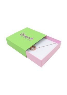 Caja de cartón para collar o conjunto color verde 116x116x33 mm SL-17-VE-RS
