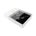 Caja de cartón para collar o conjunto color transparente 116x116x33 mm SL-17-TR-B