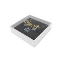 Caja de cartón para collar o conjunto color transparente 116x116x33 mm SL-17-TR-B
