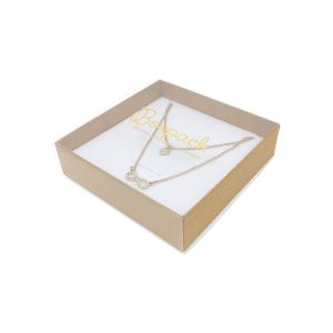 Cardboard necklace or jewelry set box, clear 116 x 116 x 33 mm SL-17-TR-K