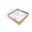Caja de cartón para collar o conjunto color transparente 116x116x33 mm SL-17-TR-K