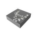 Caja de cartón para collar o conjunto color transparente 116x116x33 mm SL-17-TR-N