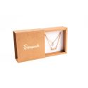 Caja de cartón para colgante o conjunto color kraft 90x90x33 mm PF-2-K