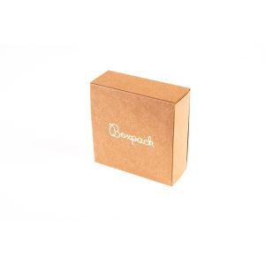 Caja de cartón para colgante o conjunto color kraft 90x90x33 mm PF-2-K