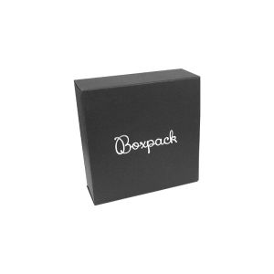 Caja de cartón para colgante o conjunto color negro 90x90x33 mm PF-2-N