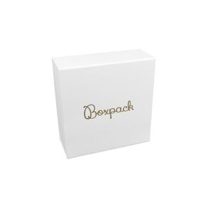 Caja de cartón para colgante o conjunto color blanco 90x90x33 mm PF-2-B