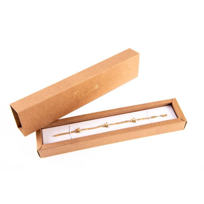 Caja de cartón para pulsera color kraft 240x50x25 mm PF-3-K