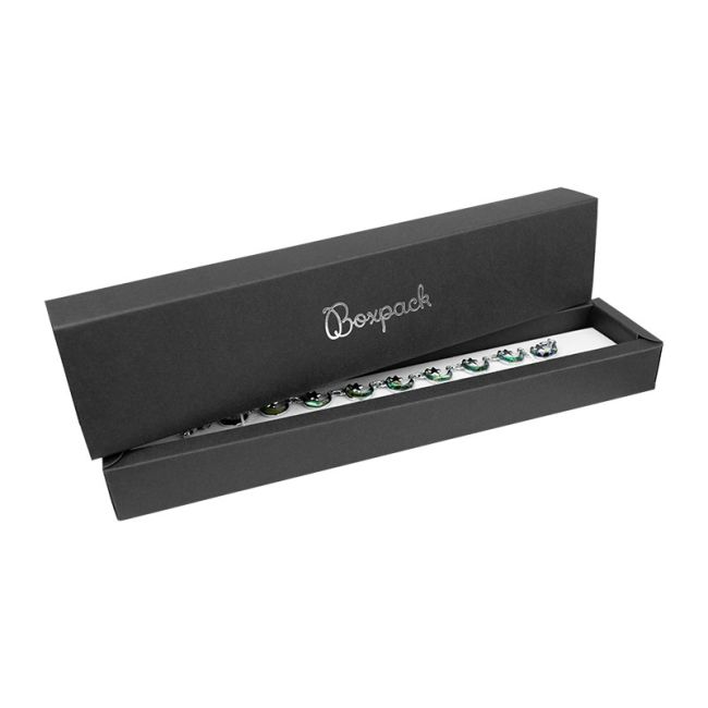 Caja de cartón para pulsera color negro 240x50x25 mm PF-3-N