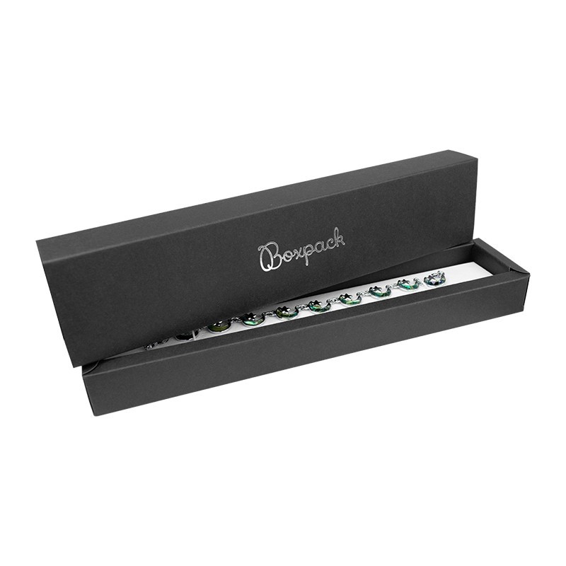 Caja de cartón para pulsera color negro 240x50x25 mm PF-3-N