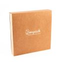 Caja de cartón para collar o conjunto color kraft 180x180x33 mm PF-4-K