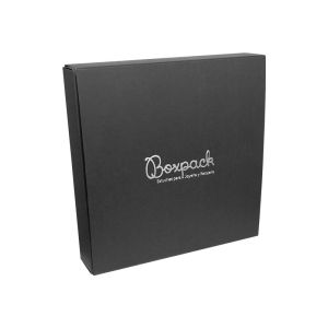 Cardboard necklace or jewelry set box, black 180 x 180 x 33 mm PF-4-N