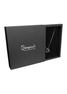 Caja de cartón para collar o conjunto color negro 180x180x33 mm PF-4-N