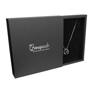 Écrin en carton pour collier ou parure, noir 180 x 180 x 33 mm PF-4-N