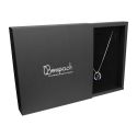 Cardboard necklace or jewelry set box, black 180 x 180 x 33 mm PF-4-N
