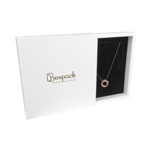Cardboard necklace or jewelry set box, white 180 x 180 x 33 mm PF-4-B