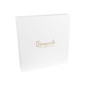 Caja de cartón para collar o conjunto color blanco 180x180x33 mm PF-4-B