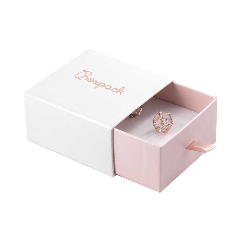 Caja de cartón para pendientes y colgante color blanco 73X70X40 mm SG-2-B-RS