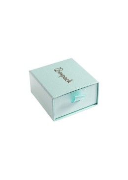 Caja de cartón para pendientes y colgante color aguamarina 73X70X40 mm SG-2-AQ-AQ