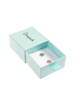 Caja de cartón para pendientes y colgante color aguamarina 73X70X40 mm SG-2-AQ-AQ