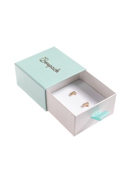 Caja de cartón para pendientes y colgante color aguamarina 73X70X40 mm SG-2-AQ-B