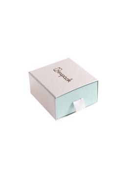 Caja de cartón para pendientes y colgante color blanco 73X70X40 mm SG-2-B-AQ