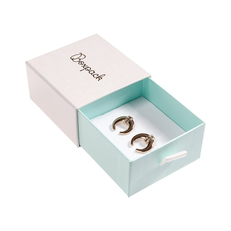 Caja de cartón para pendientes y colgante color blanco 73X70X40 mm SG-2-B-AQ