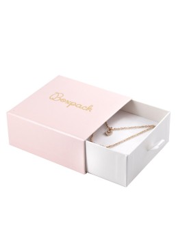 Caja de cartón para colgante y pendientes color rosa 90X87X40 mm SG-3-RS-B