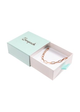 Caja de cartón para colgante y pendientes color aguamarina 90X87X40 mm SG-3-AQ-B