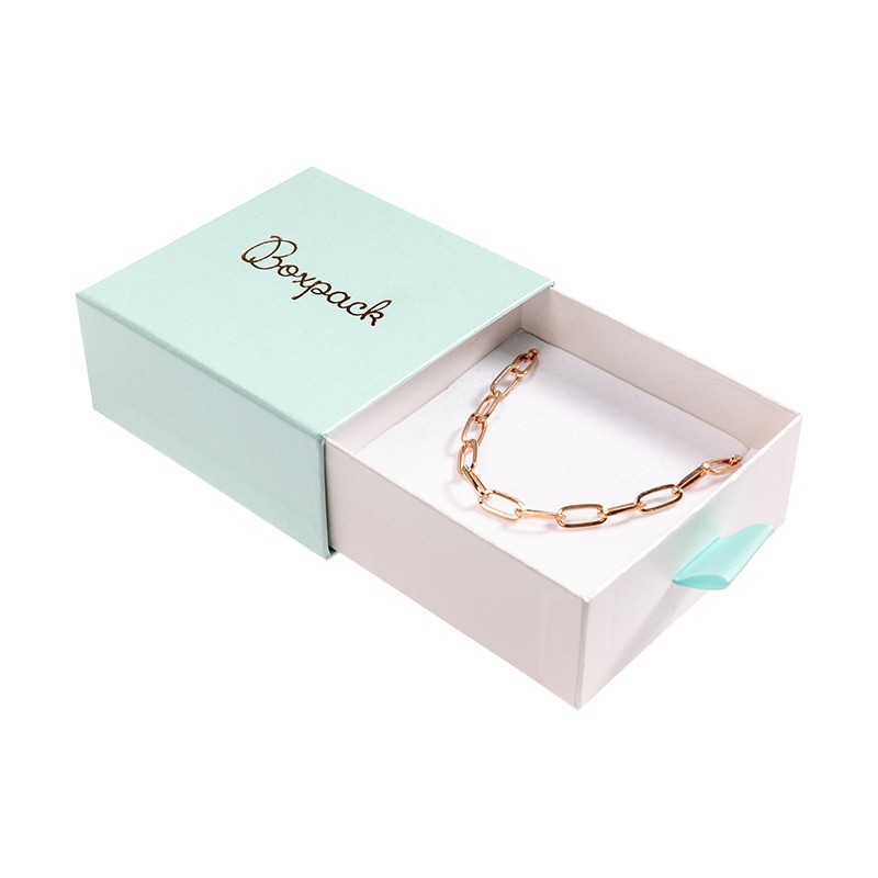 Caja de cartón para colgante y pendientes color aguamarina 90X87X40 mm SG-3-AQ-B