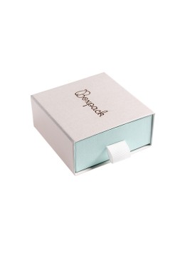 Caja de cartón para colgante y pendientes color aguamarina 90X87X40 mm SG-3-AQ-AQ