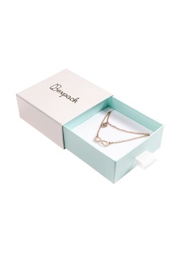 Caja de cartón para colgante y pendientes color blanco 90X87X40 mm SG-3-B-AQ