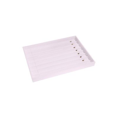 Plateau présentoir 315 x 225 x 30 mm CD-BJ-C - microfibre Lilas clair MF-97