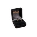 Estuche flocado negro para anillo 49x55x41 mm. V-1-S