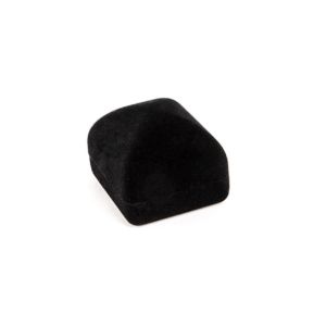 Estuche flocado negro para anillo 49x55x41 mm. V-1-S