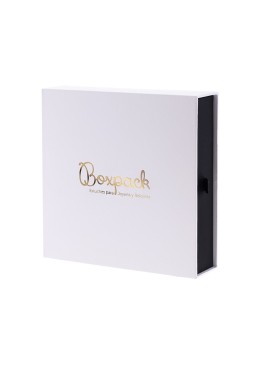 Caja de cartón para collar o conjunto color blanco 152x150x39 mm PB-5-B