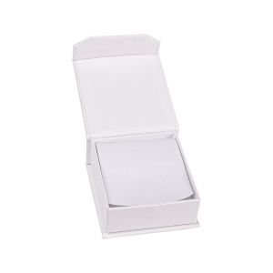 Weiße Schachtel aus Karton für Ohrringe oder Schmucksets 65 x 72 x 31 mm MC-2-B