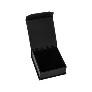 Schwarze Magnetschachtel aus Karton für Ohrringe oder Schmucksets 65 x 72 x 31 mm MC-2-N