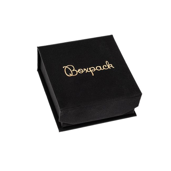 Caja de cartón con imán para pendientes o conjunto color negro 65X72X31 mm MC-2-N