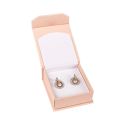 Caja de cartón con imán para pendientes o conjunto color rosa cuarzo 65X72X31 mm MC-2-RC