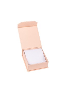 Caja de cartón con imán para pendientes o conjunto color rosa cuarzo 65X72X31 mm MC-2-RC