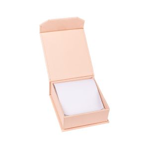Magnetic cardboard earring or jewelry set box, rose quartz 65 x 72 x 31 mm MC-2-RC